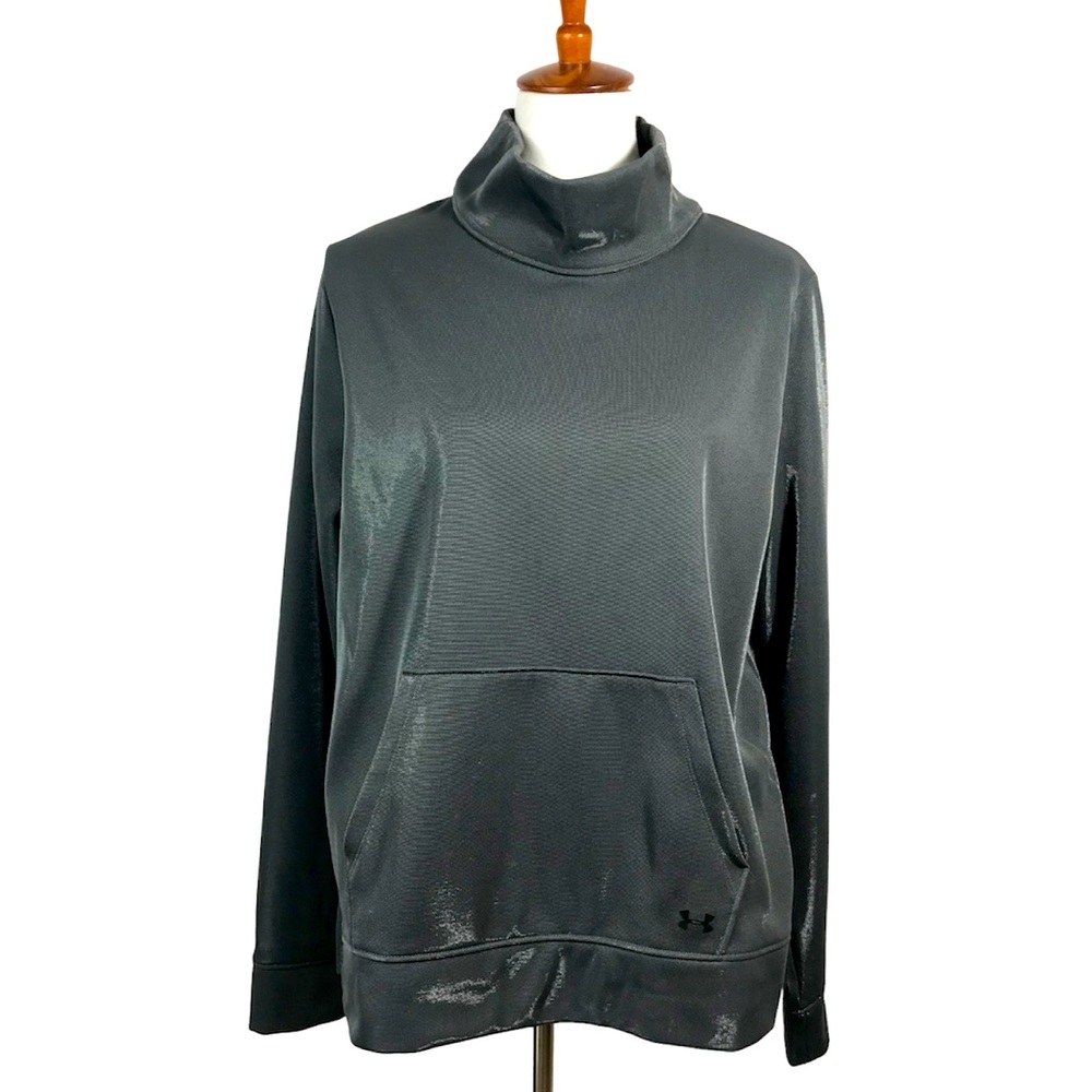 Under Armour Metallic Sheen Fleece Mirage Mock Neck Pullover Sweatshirt